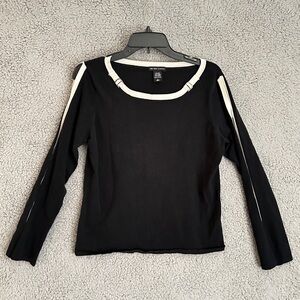 New York & Company Black and White Women's Top